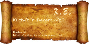 Kuchár Bereniké névjegykártya